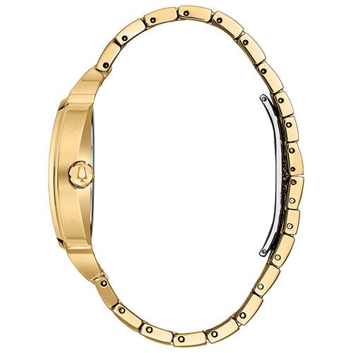 Mens Bulova Crystal Pave Gold-Tone Bracelet Watch - 98B323 alternate view