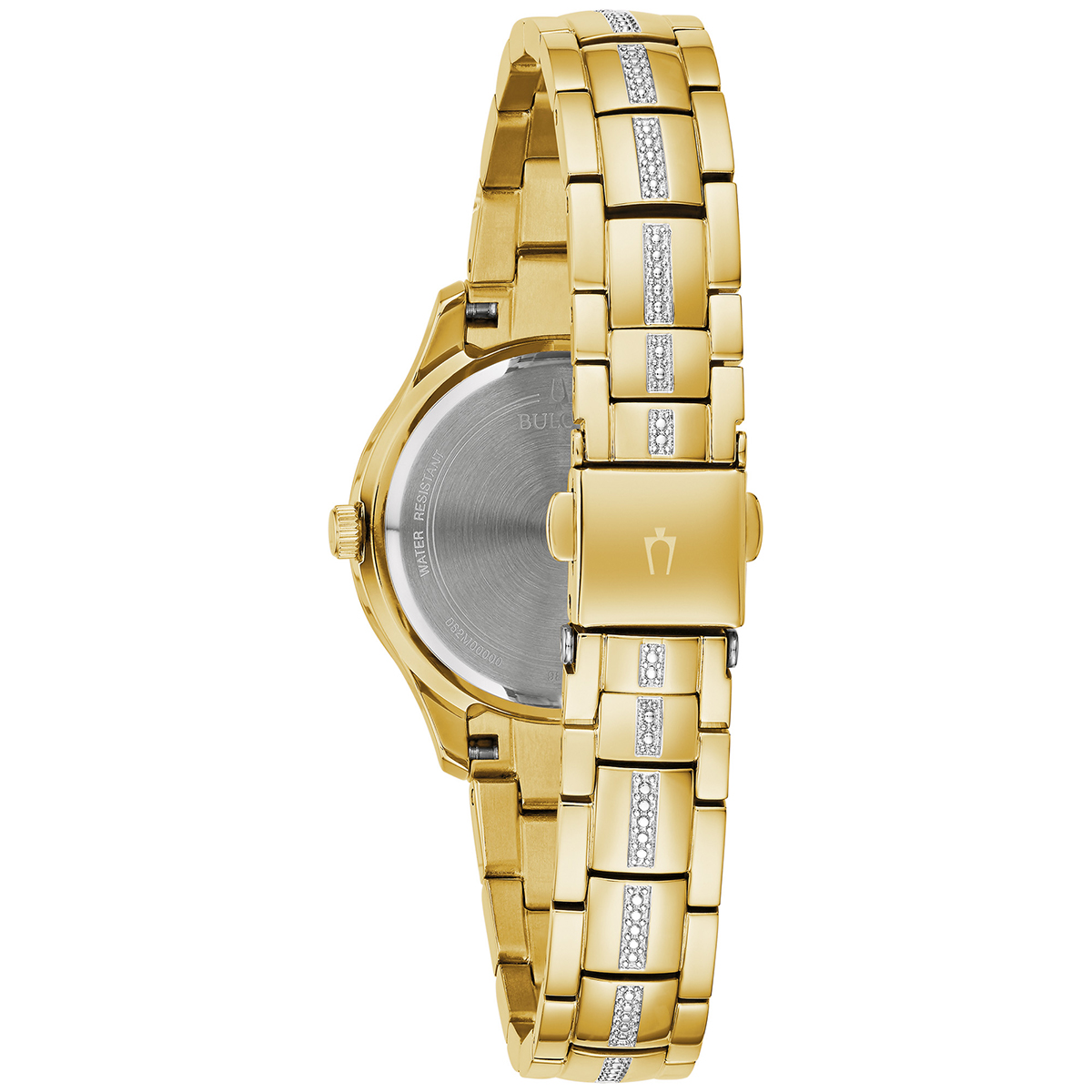 Womens Bulova Gold-tone Stainless Crystal Accent Watch - 98L283