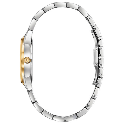 Womens Bulova Two-Tone Diamond Bracelet Watch - 98P184
