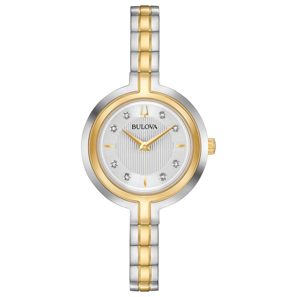 Womens Bulova Rhapsody Two-Tone Diamond Accent Dial Watch-98P193