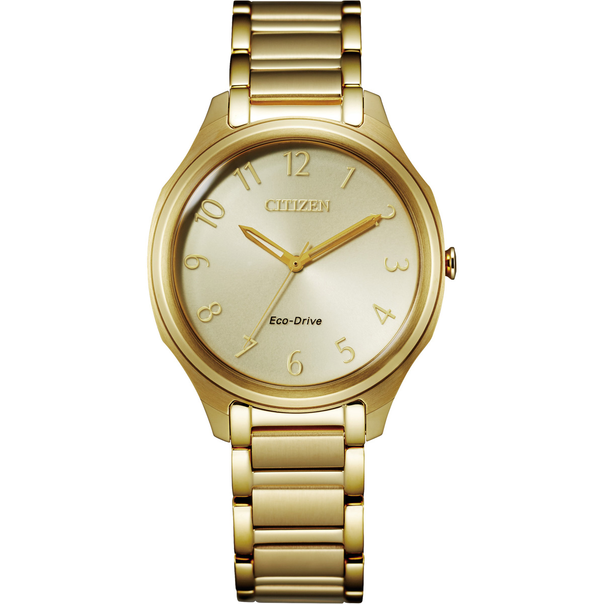 Womens Citizen(R) Eco-Drive Gold-Tone Dial Watch - EM0752-54P