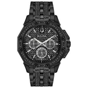 Mens Bulova Octava Crystal Accented Bracelet Watch - 98C134