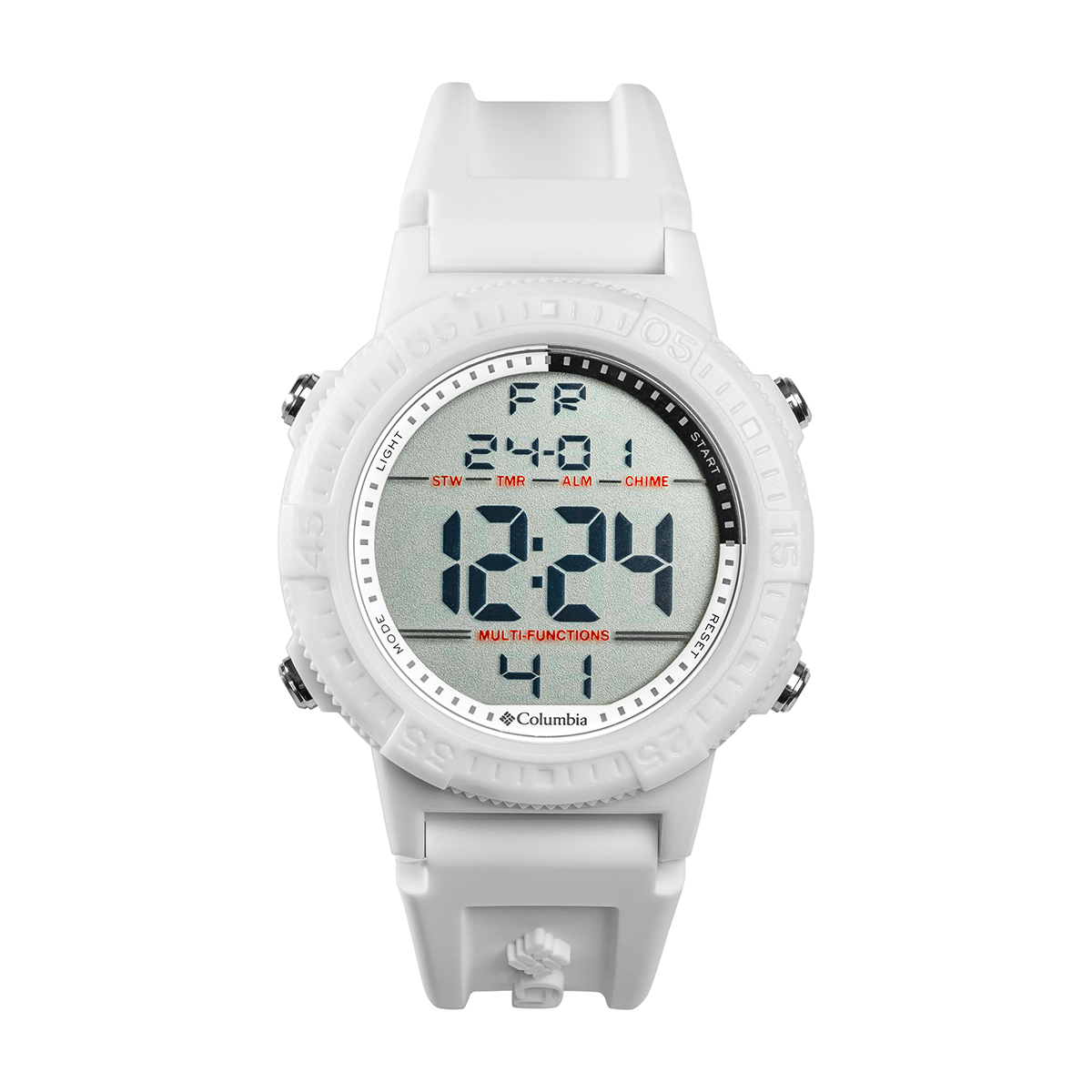 Unisex Columbia Peak Patrol Digital White Silicone Strap Watch
