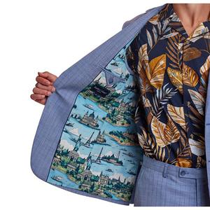 Mens Paisley & Gray(R) Suit Jacket - French Blue alternate view