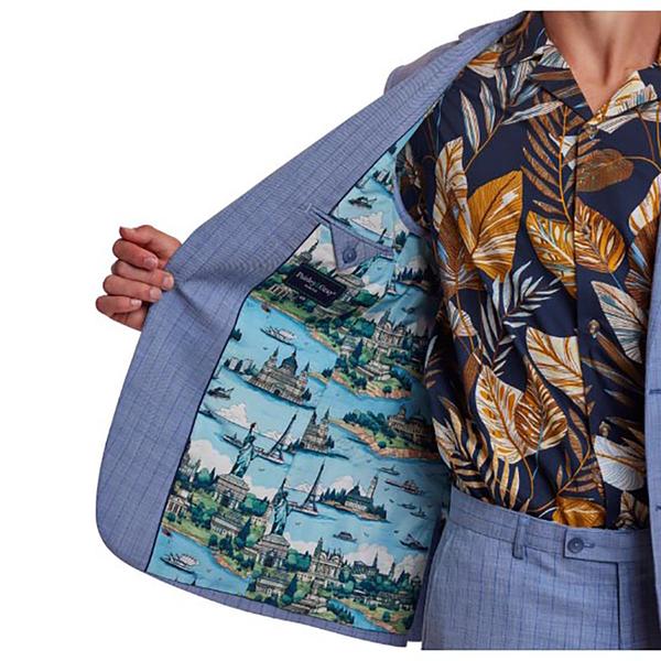Mens Paisley & Gray(R) Suit Jacket - French Blue alternate view