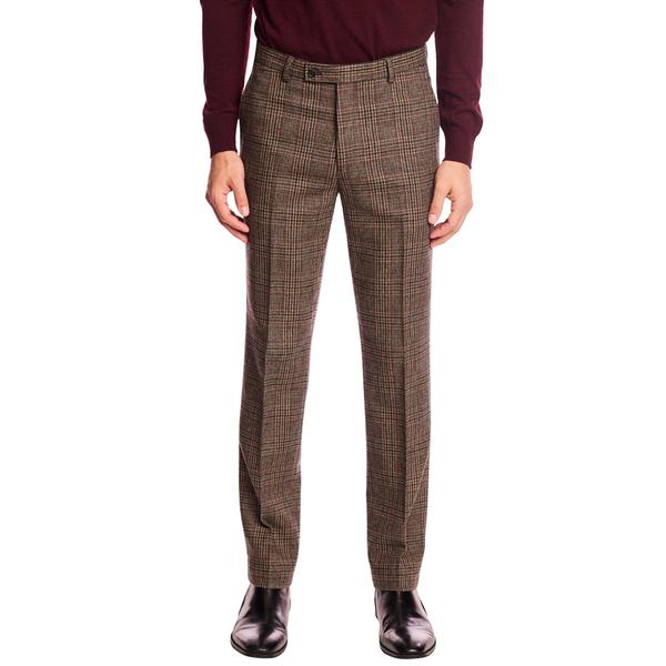 Mens Paisley & Gray(R) Plaid Pants - Teal/Brown alternate view