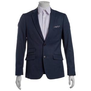 Mens Paisley & Gray(R) Solid Notch Jacket - Grey Blue