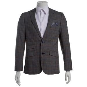 Mens Paisley & Gray(R) Plaid Peak Jacket - Blue Black