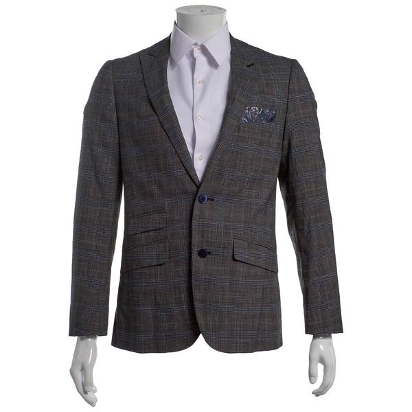 Mens Paisley & Gray(R) Plaid Peak Jacket - Blue Black alternate view