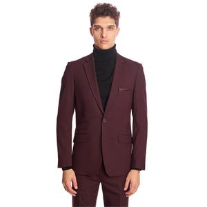 Mens Paisley & Gray(R) Solid Notch Suit Jacket - Burgundy Wine alternate view