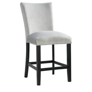 Elements Francesca Grey Velvet Counter Height Chair Set alternate view
