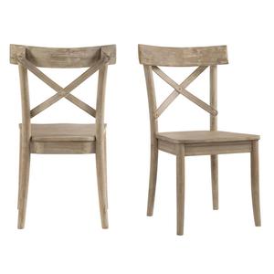 Elements Callista Cross Back Wooden Side Chair Set