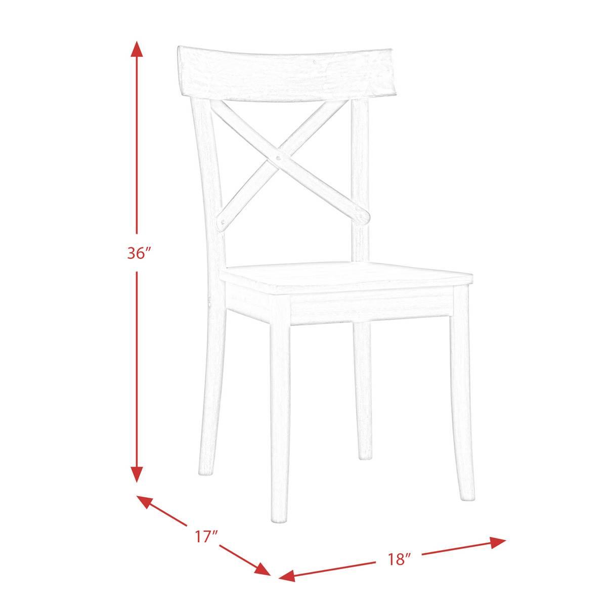 Elements Callista Cross Back Wooden Side Chair Set