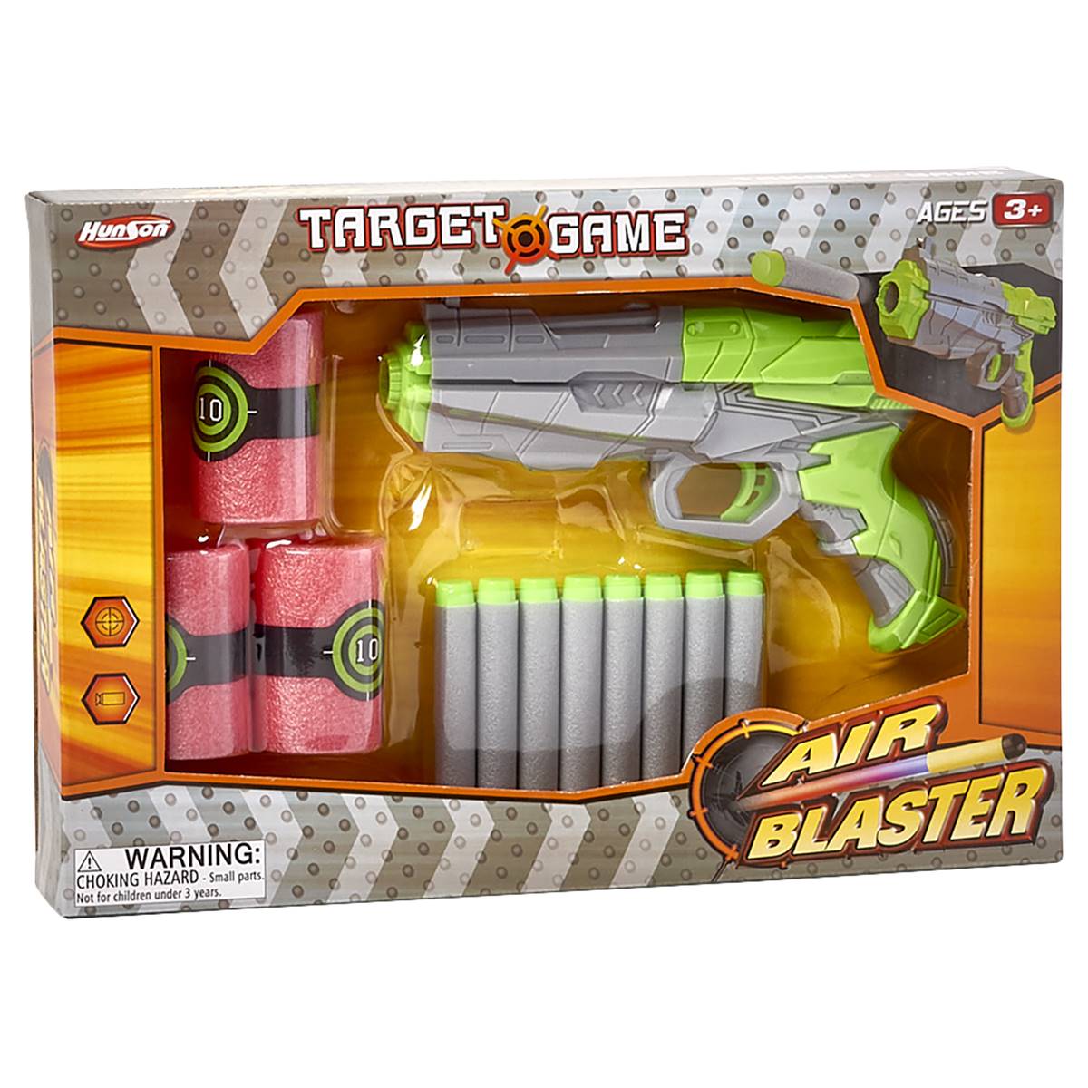 HunSon Air Blaster Dart Gun With 8 Darts & 3 Targets