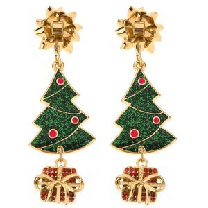 Christmas Tree with Bow & Present Earrings
