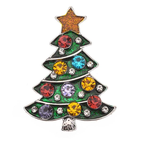 Multi-Color Christmas Tree Pin