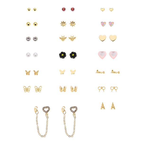Ashley 20pc. Multi-Motif Mini-Stud Earring Set