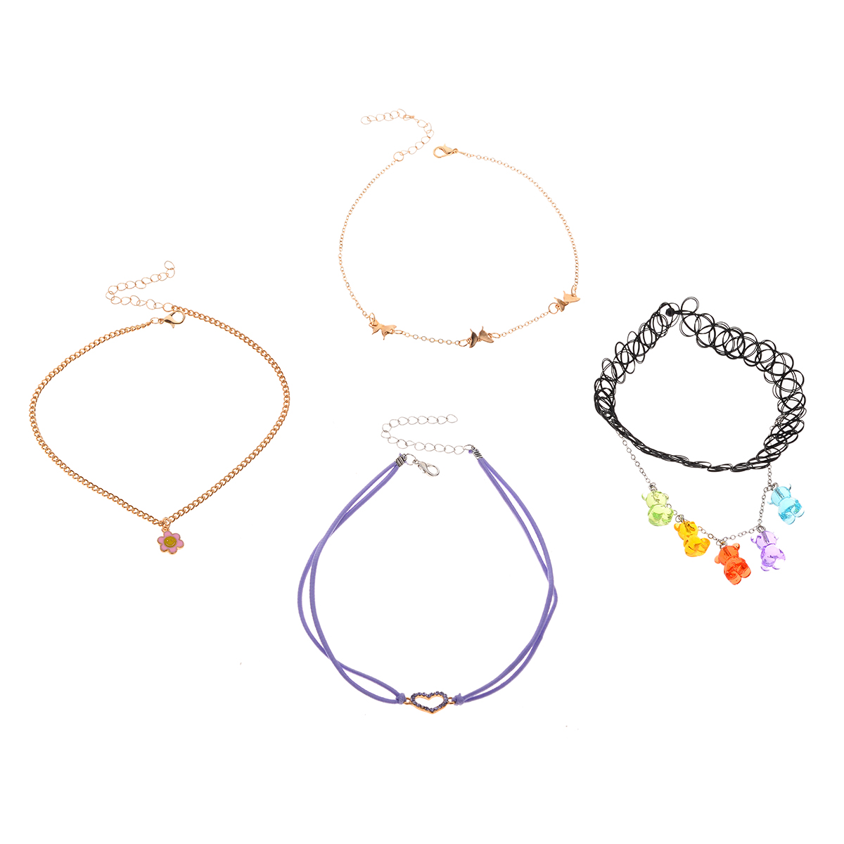 Ashley 4pc. Charms Choker Set