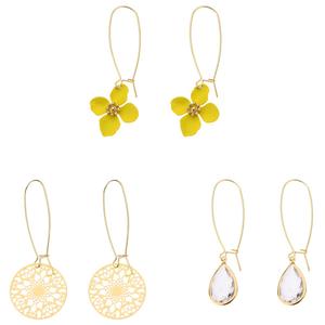 Ashley Cooper(tm) Gold-Tone Yellow Flower Trio Earring Set