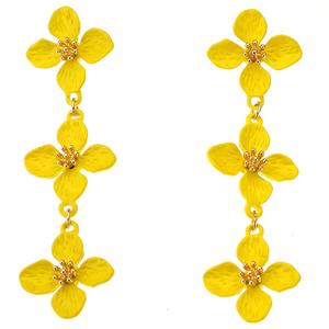 Ashley Cooper(tm) Yellow Flower Tier Earrings