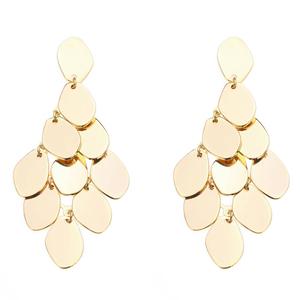 Ashley Cooper(tm) Gold Layered Disc Chandelier Earrings