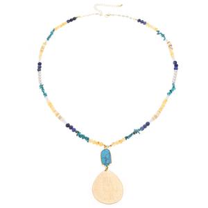 Ashley Cooper(tm) Gold-Tone Turquoise Beaded Teardrop Pendant