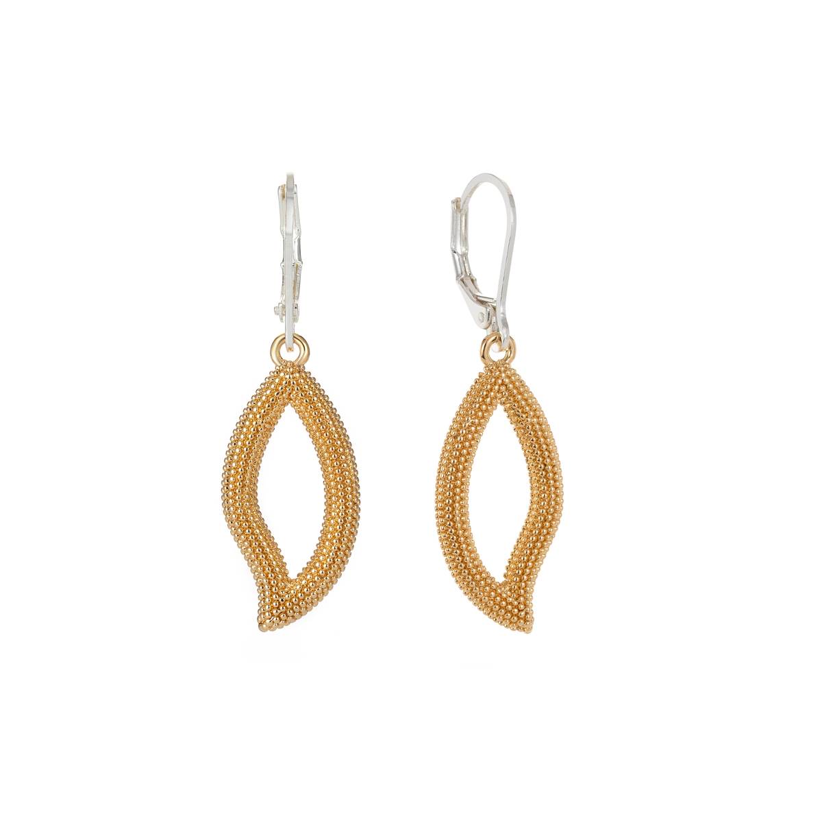 Gloria Vanderbilt Two-Tone Teardrop Leverback Drop Earrings