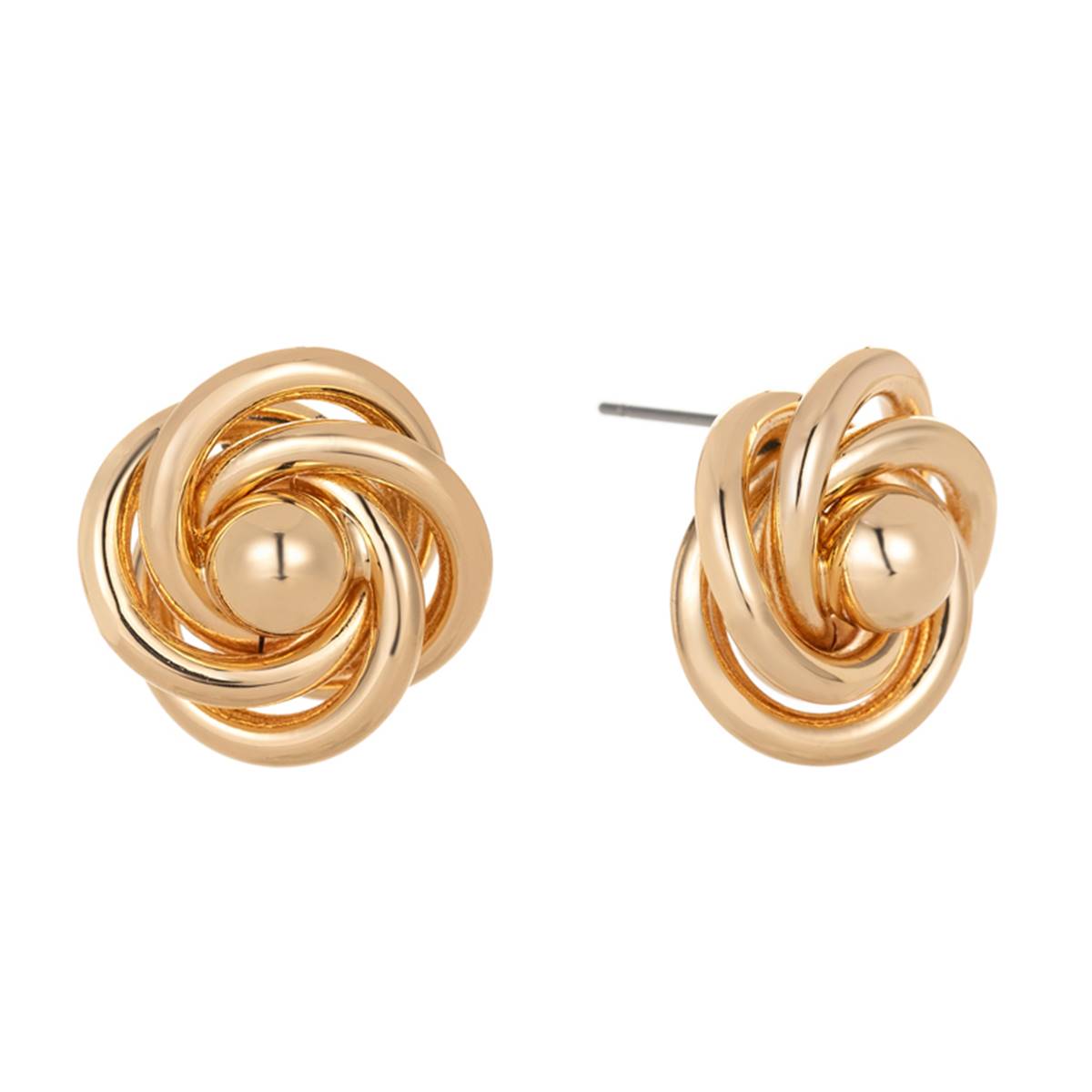 Gloria Vanderbilt Gold-Tone Button Knot Earrings