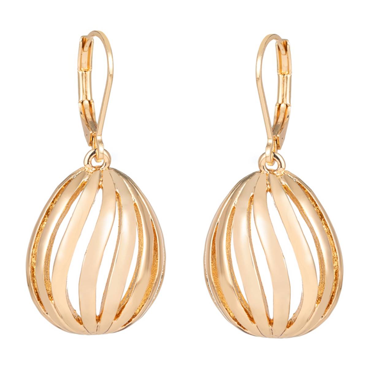 Gloria Vanderbilt Gold-Tone Cut Out Dome Small Drop Earrings