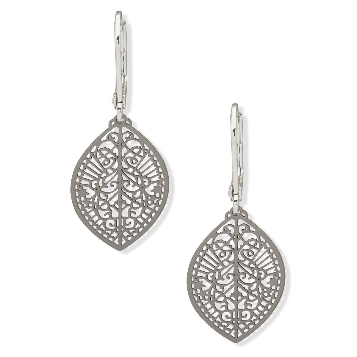 Gloria Vanderbilt Two-Tone Filigree Drop Earrings