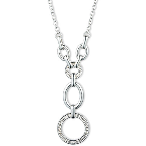 Gloria Vanderbilt Silver-Tone Oval Y-Necklace