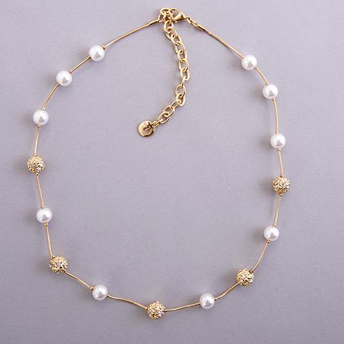 Gloria Vanderbilt Gold & Creme Collar Necklace