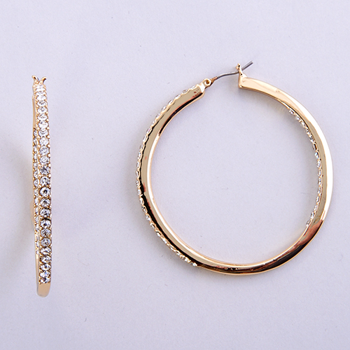 Gloria Vanderbilt Gold Inside Out Hoop Earrings