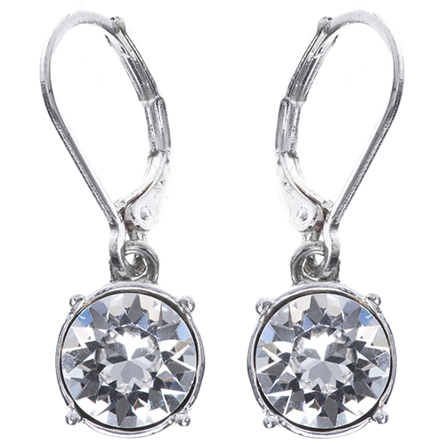 Gloria Vanderbilt Silver-Tone & Crystal Drop Earrings