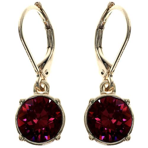 Gloria Vanderbilt Swarovski(R) Red Gold-Tone Drop Earrings
