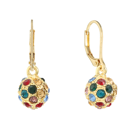 Gloria Vanderbilt Multicolor Fireball Drop Earrings