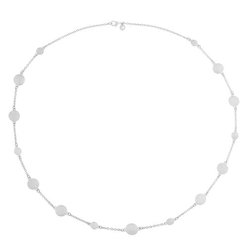 Gloria Vanderbilt Silver-Tone Stationed Disc Necklace