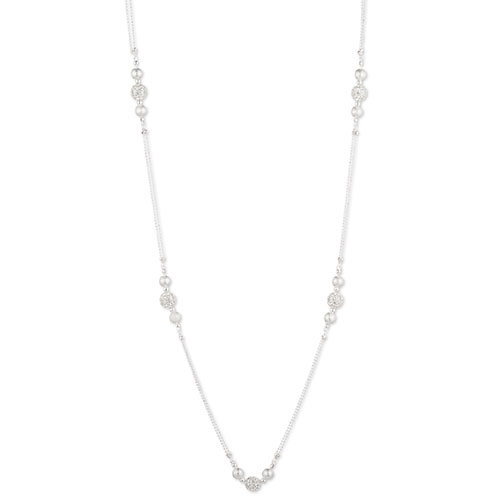 Gloria Vanderbilt Silver-Tone & Crystal Necklace