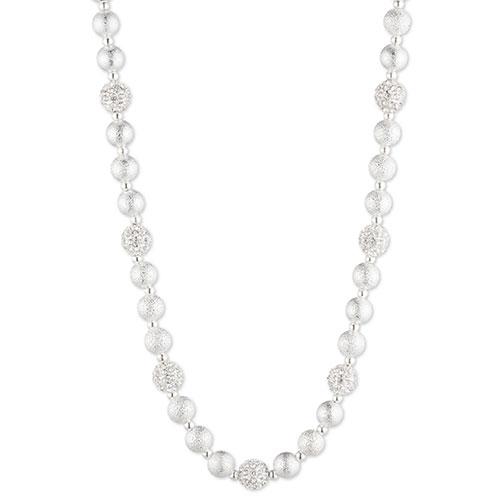 Gloria Vanderbilt Silver-Tone & Crystal Bead Necklace