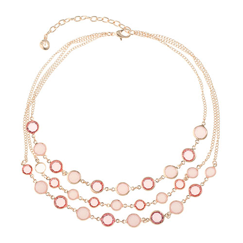 Gloria Vanderbilt Rose Gold-Tone Multi-Row Bib Necklace