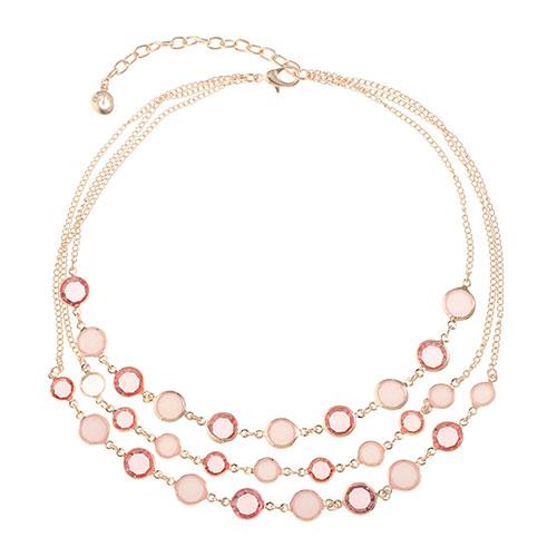 Gloria Vanderbilt Rose Gold-Tone Multi-Row Bib Necklace