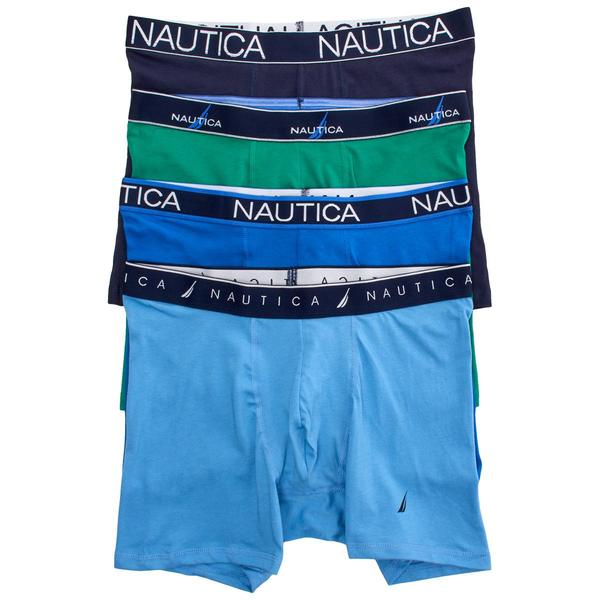Mens Nautica(R) 4pk. Boxer Briefs - Blue/Green alternate view