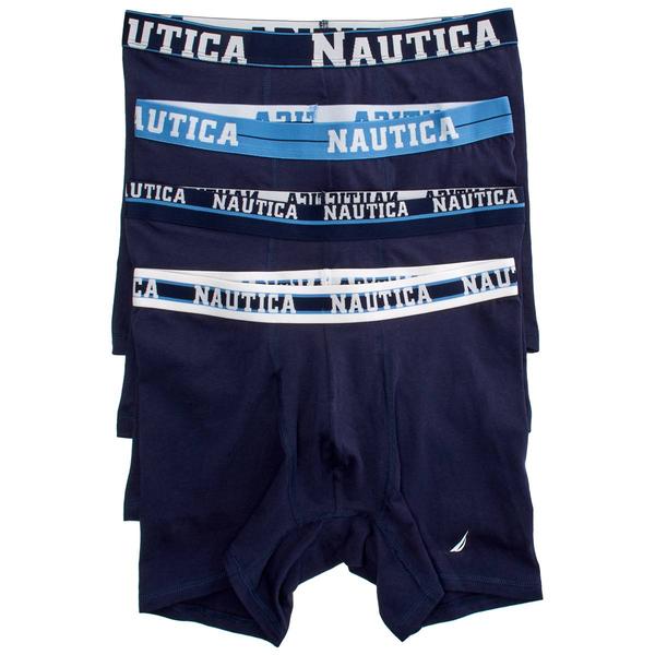 Mens Nautica(R) 4pk. Boxer Briefs - Peacoat Navy