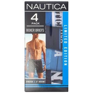 Mens Nautica(R) 4pk. Boxer Briefs - Peacoat/Aero Blue alternate view