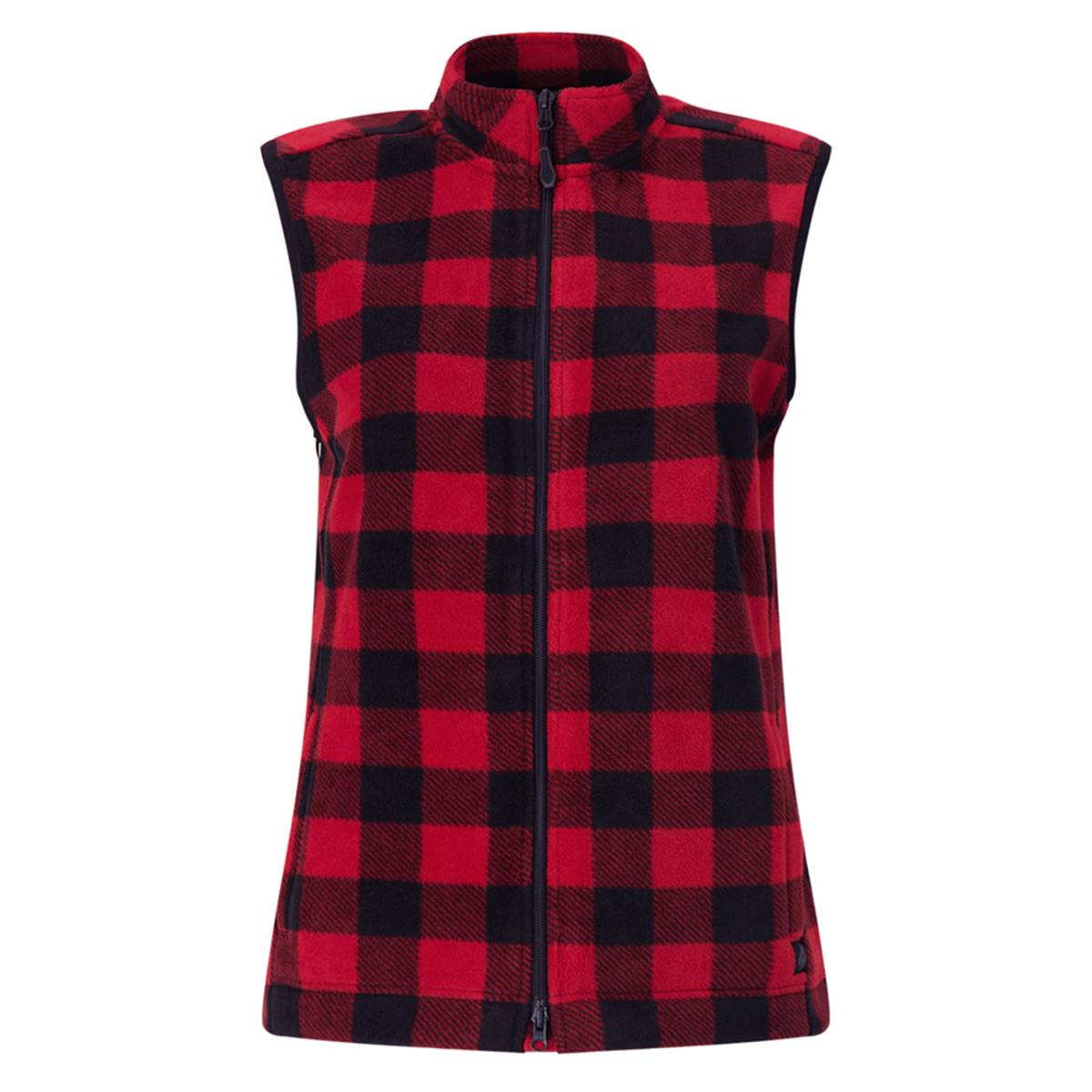 Womens Heat Holders Buffalo Plaid Super Brushed Fleece Vest