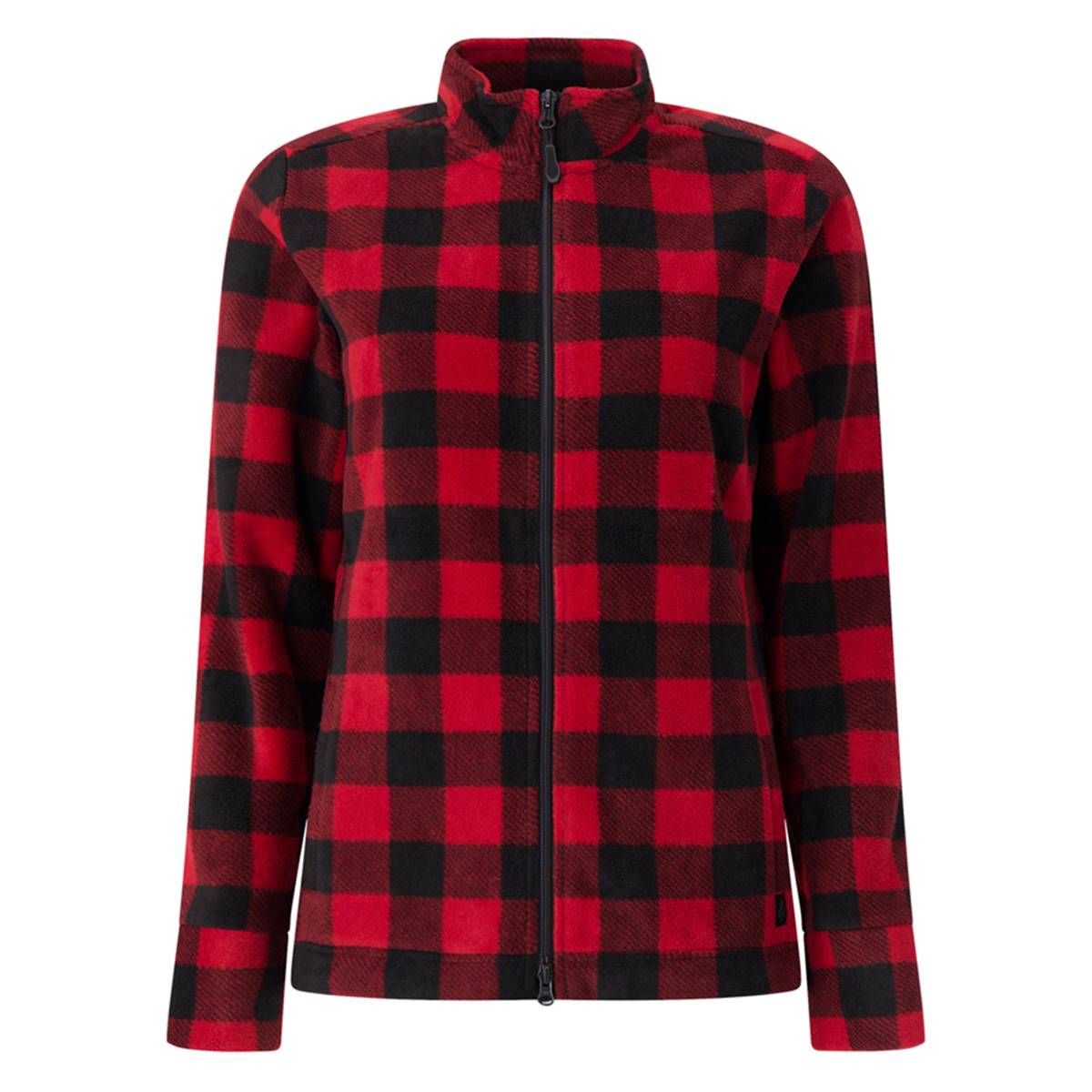 Womens Heat Holders Buffalo Plaid Super Brushed Fleece Jacket