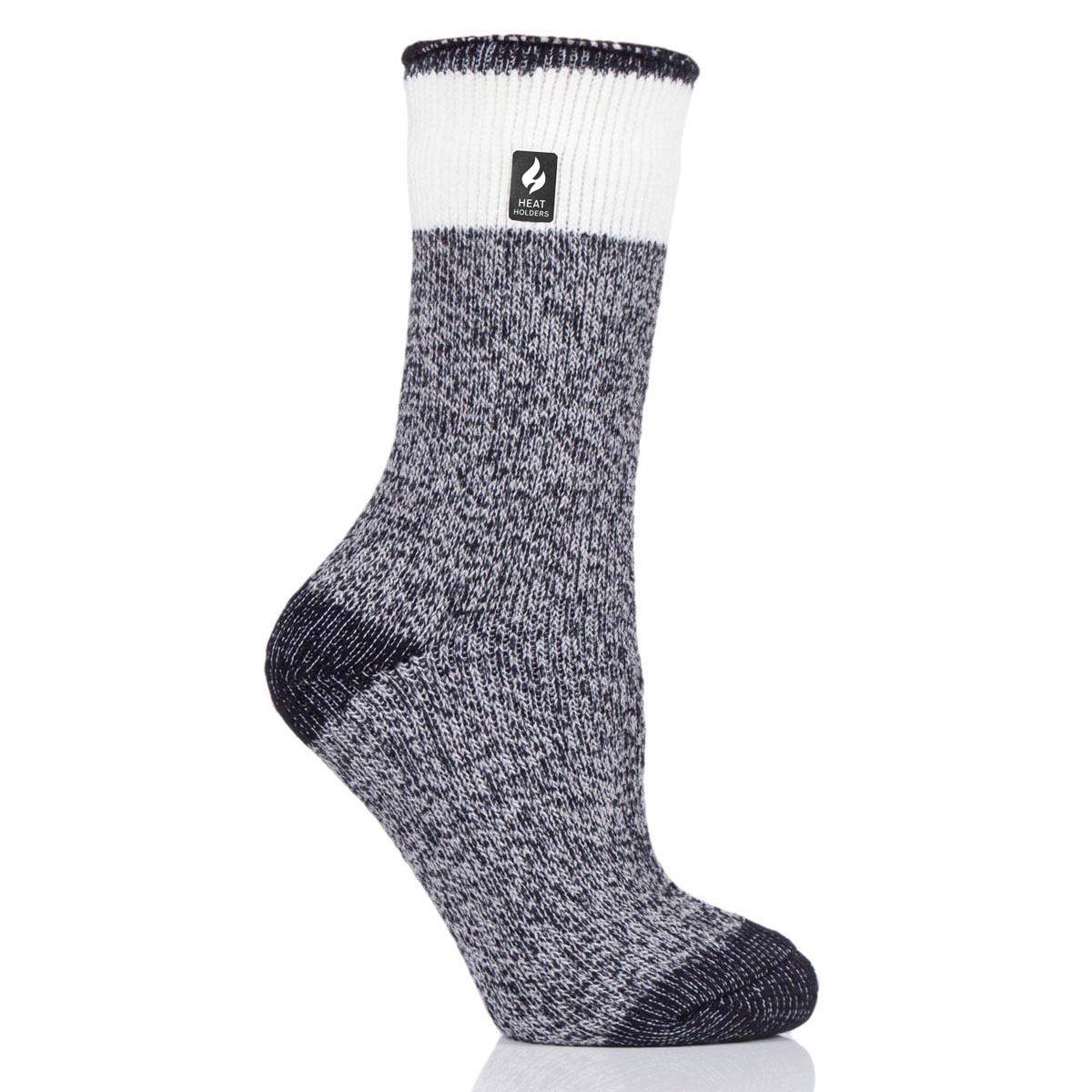 Womens Heat Holders(R) Lite Block Twist Crew Socks