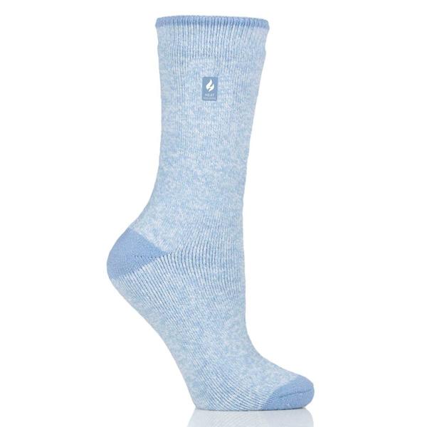 Womens Heat Holders(R) Lite Twist Crew Socks - Denim