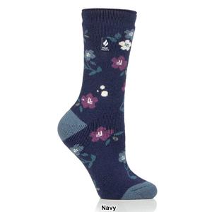 Womens Heat Holders(R) Lanuza Lite Floral Crew Socks alternate view
