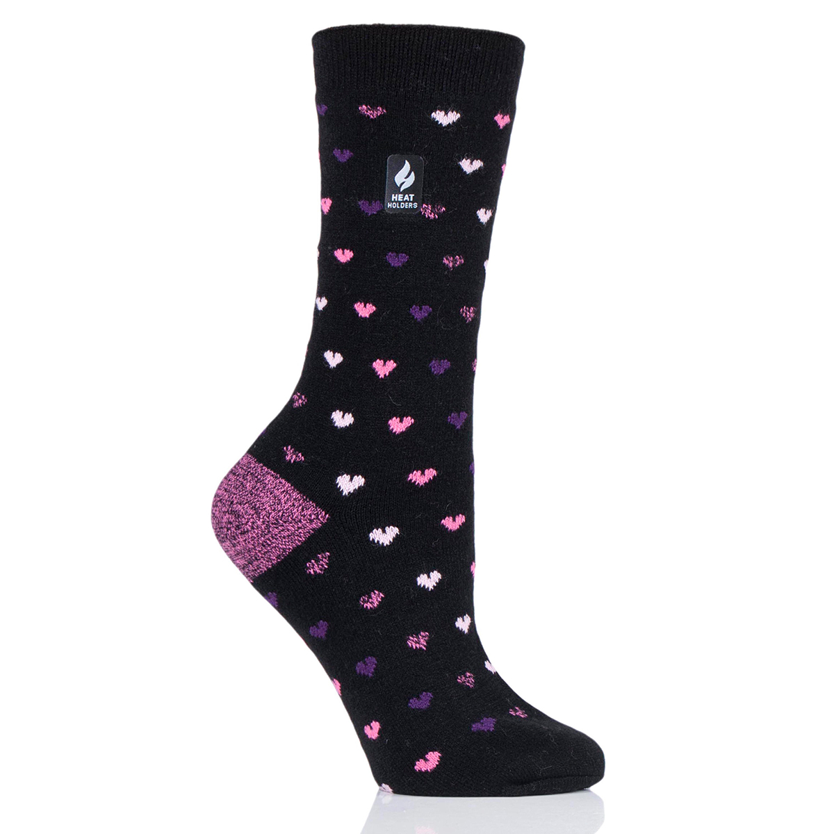 Womens Heat Holders(R) Ultra-Lite Hearts Crew Socks